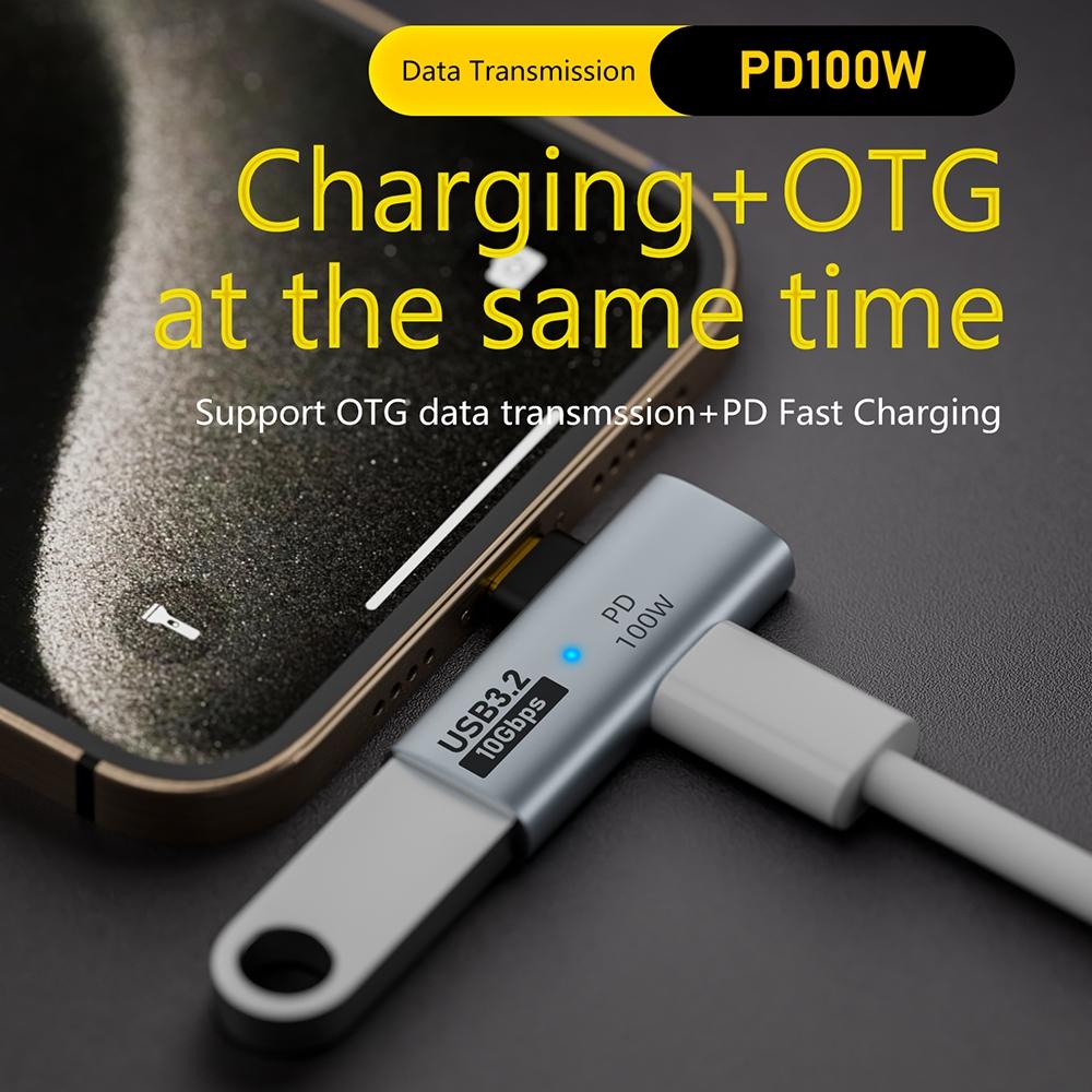 USB C OTG Adapter With 10Gbps Data PD 100W Charging 3