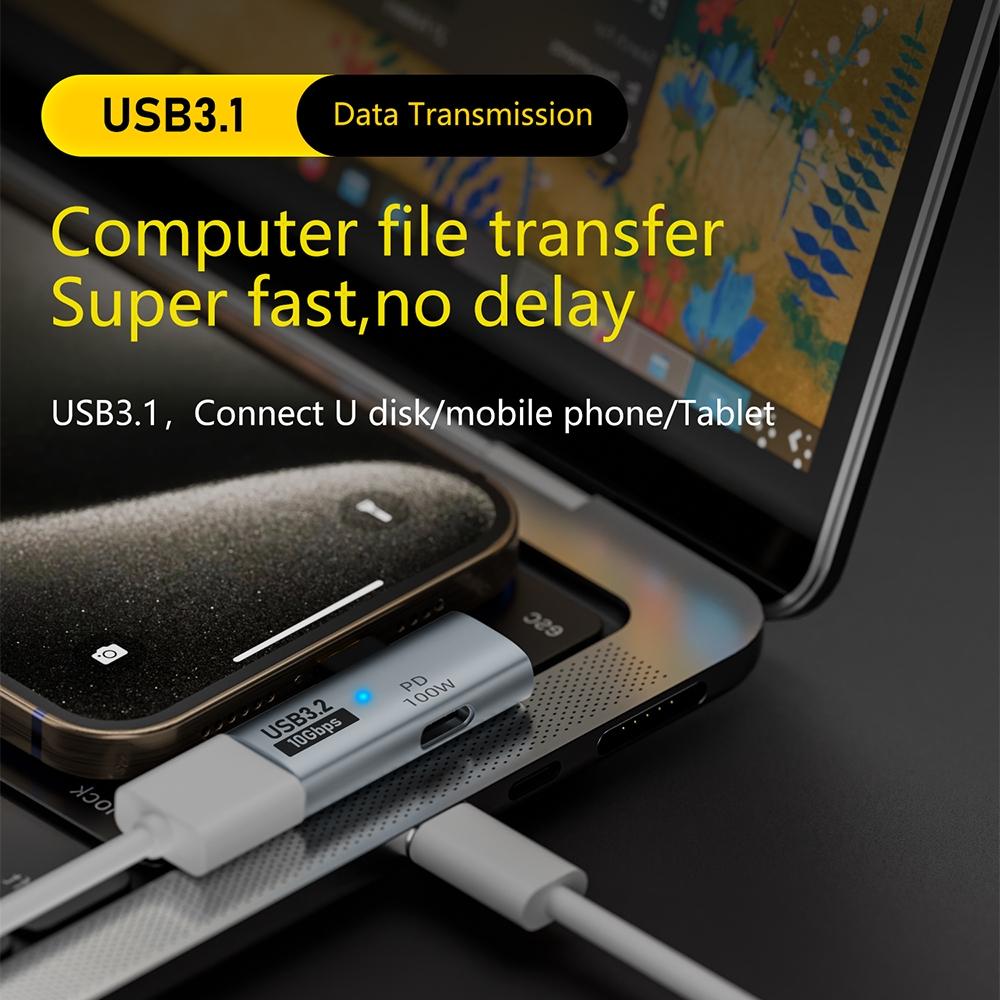 USB C OTG Adapter With 10Gbps Data PD 100W Charging 4