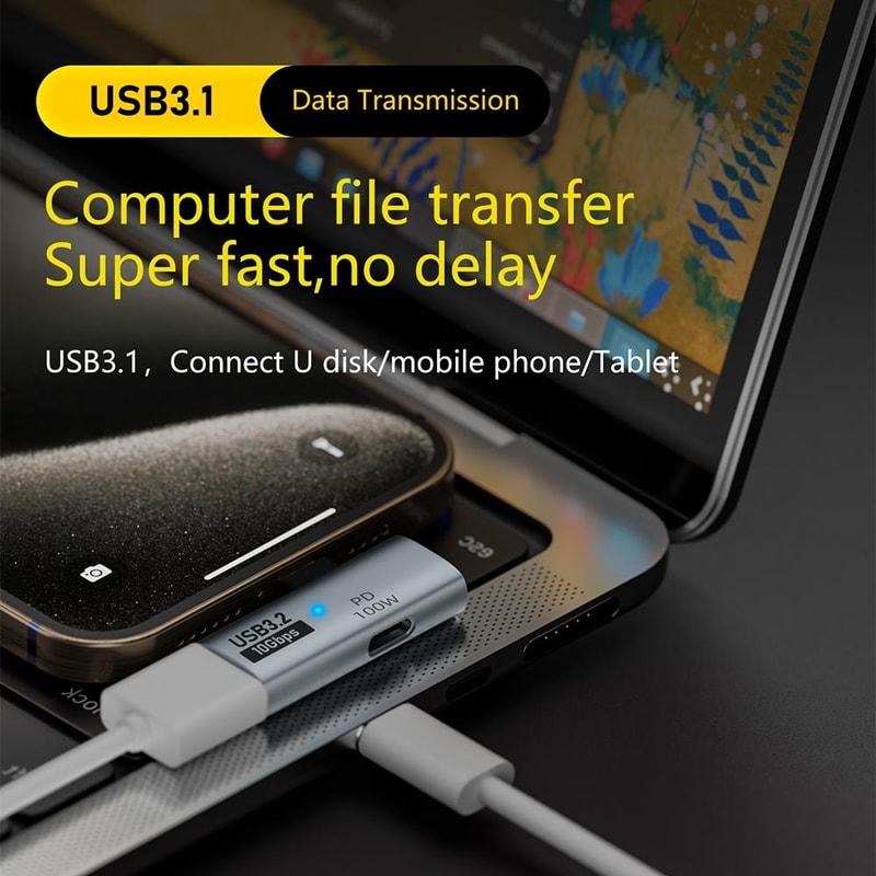 USB C OTG Adapter With 10Gbps Data PD 100W Charging 4