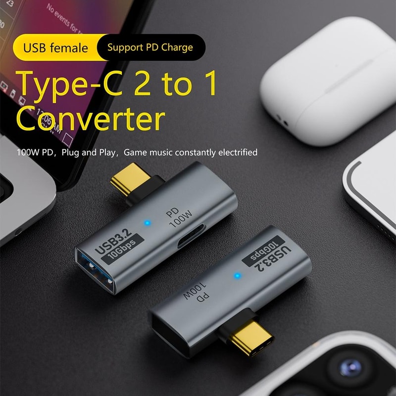 USB C OTG Adapter With 10Gbps Data PD 100W Charging 7