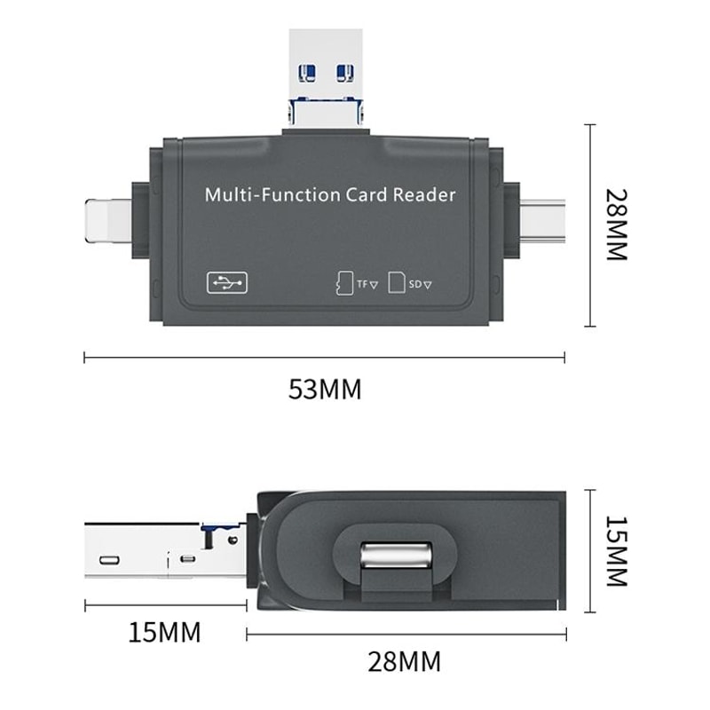 7 In 1 USB 30 Memory Card Reader Adapter High Speed Multi Card Hub 7
