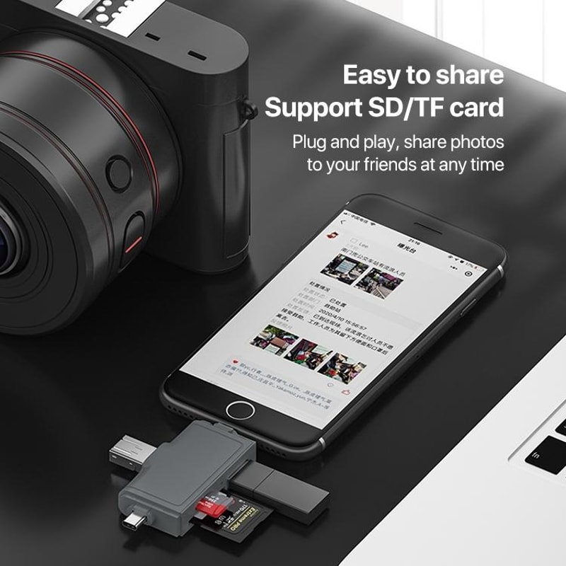 7 In 1 USB 30 Memory Card Reader Adapter High Speed Multi Card Hub 8