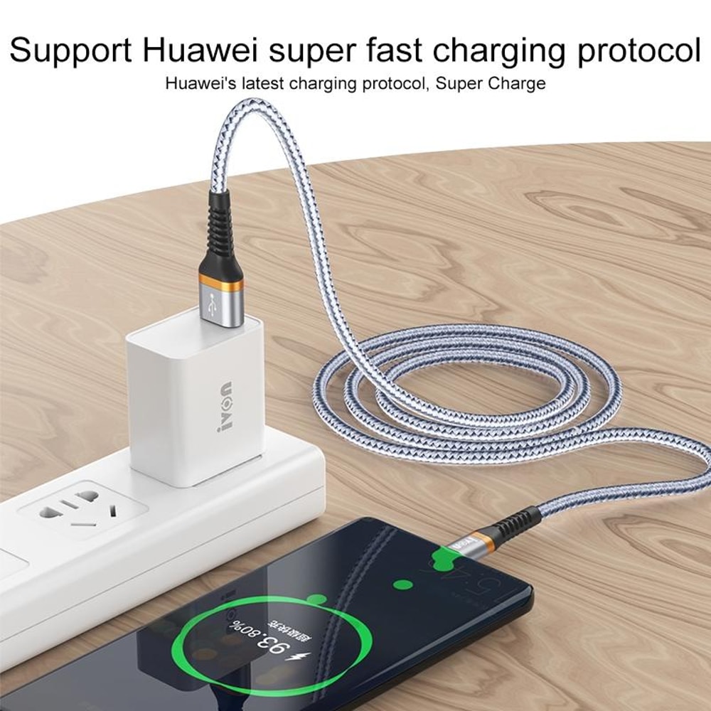 Premium Braided USB C 5A Fast Charging Cable Durable Type C Charging Lead 7