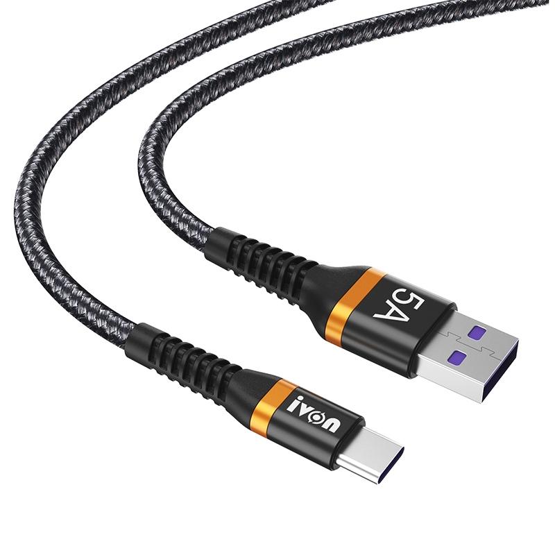 Premium Braided USB C 5A Fast Charging Cable Durable Type C Charging Lead 9