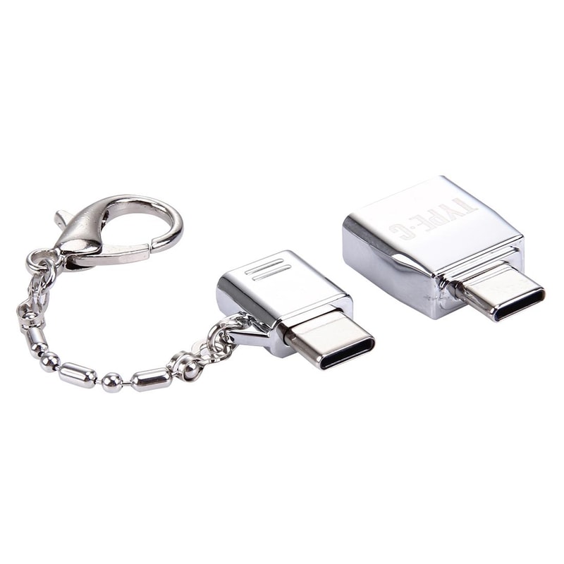 Micro USB & USB 2.0 to USB C Adapter Durable Metal Connector