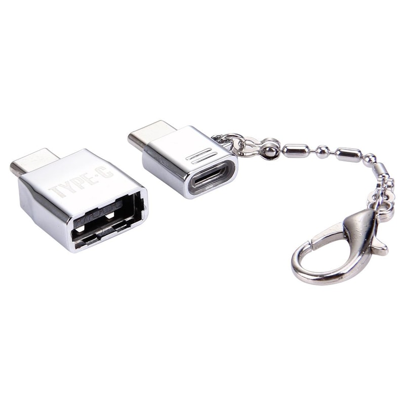 Micro USB & USB 2.0 to USB C Adapter Durable Metal Connector