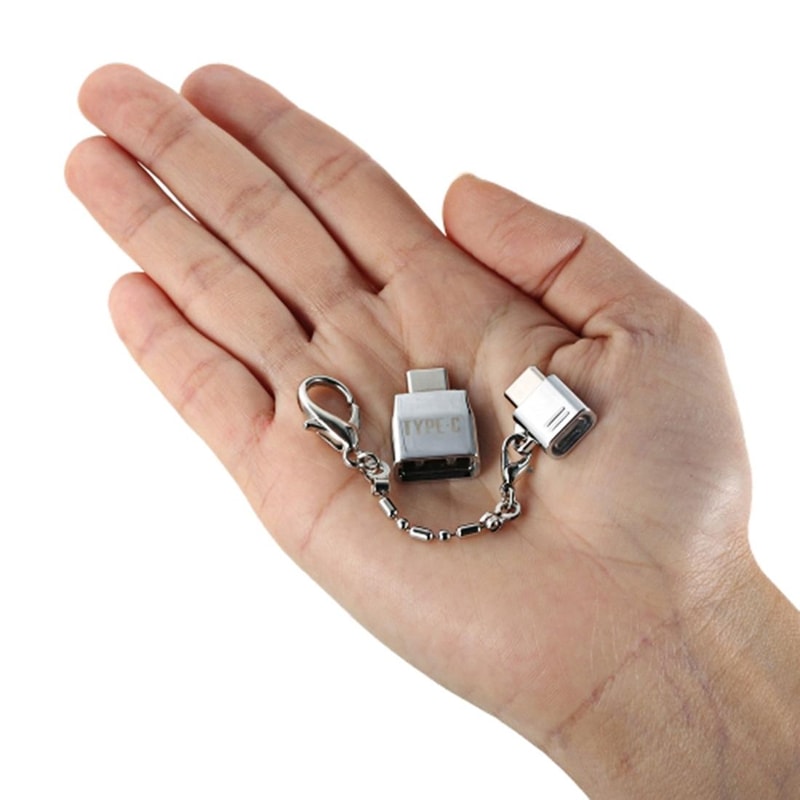 Micro USB & USB 2.0 to USB C Adapter Durable Metal Connector