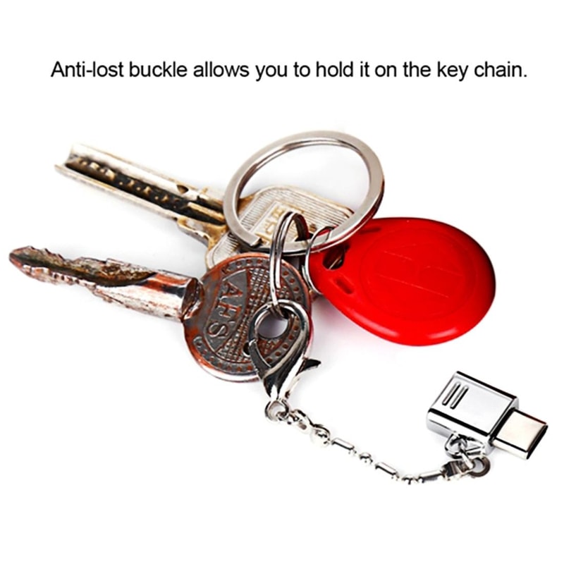 Micro USB & USB 2.0 to USB C Adapter Durable Metal Connector