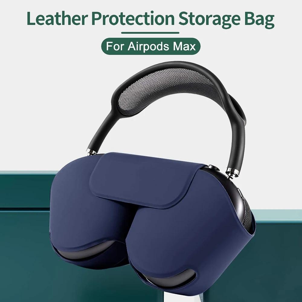 Premium AirPods Max Protective Cover Soft Leather Case With Magnetic Fit Scratch Protection 2