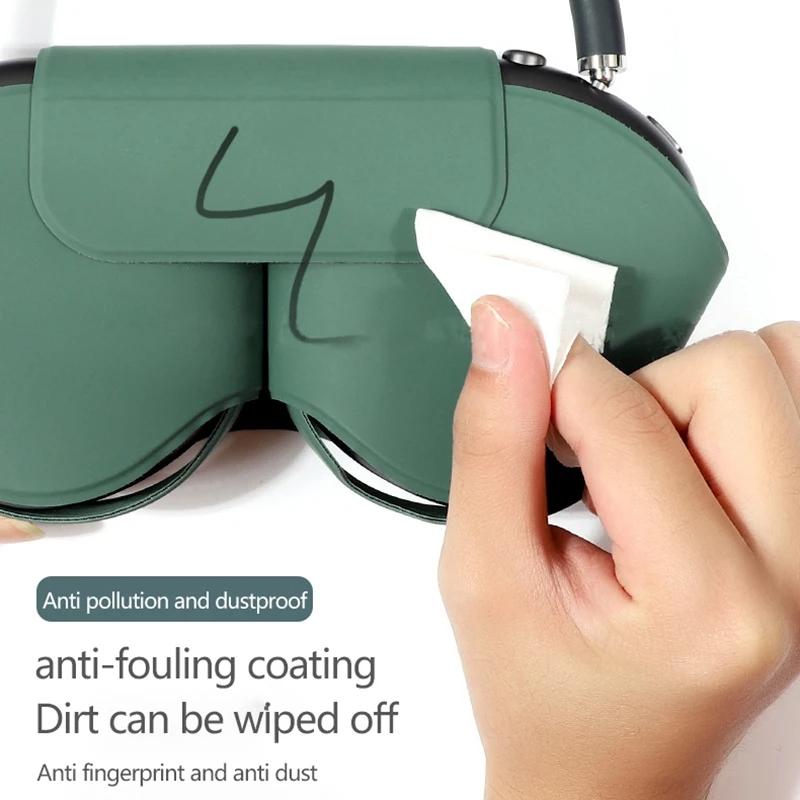 Premium AirPods Max Protective Cover Soft Leather Case With Magnetic Fit Scratch Protection 10