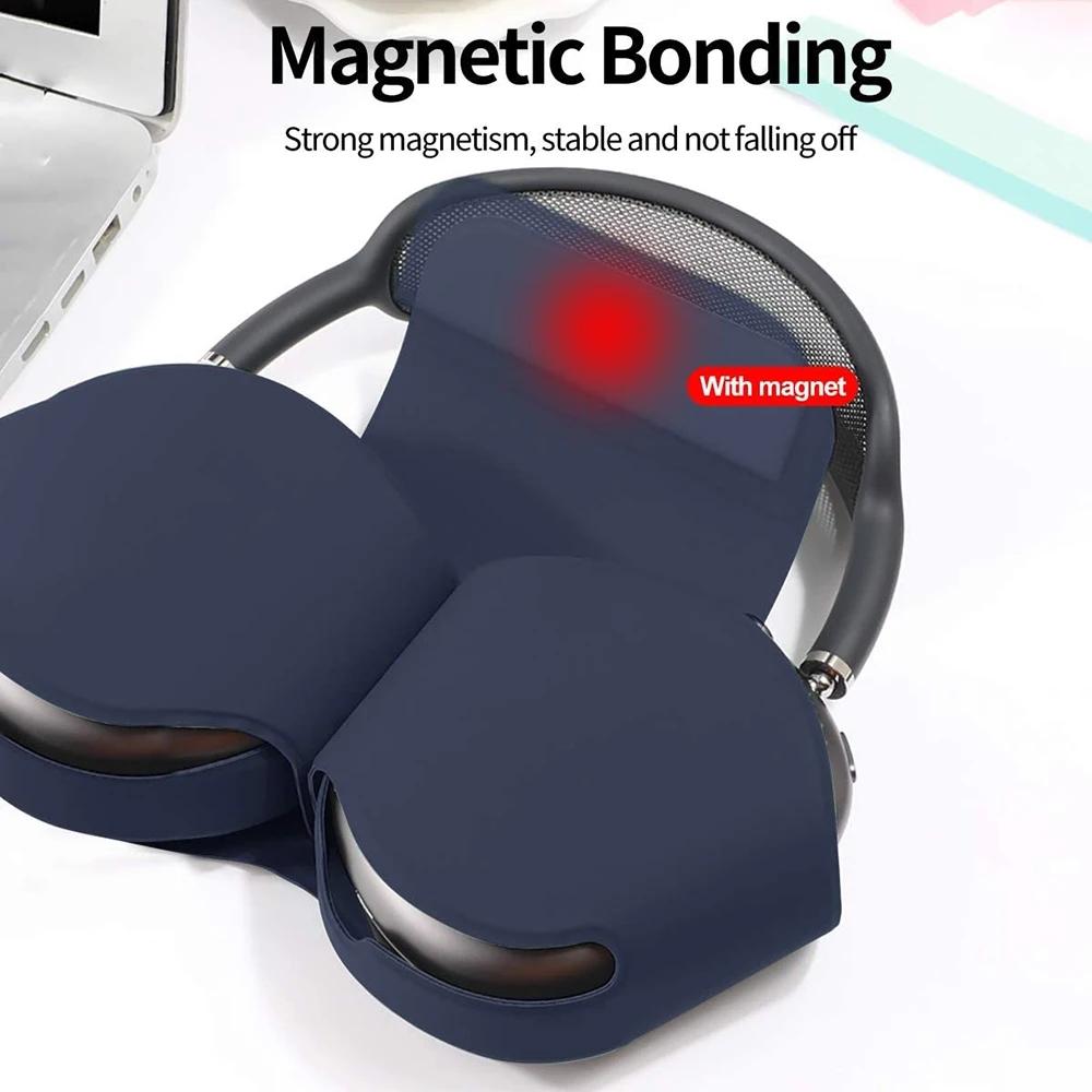Premium AirPods Max Protective Cover Soft Leather Case With Magnetic Fit Scratch Protection 7