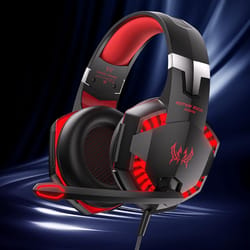 kotion each g2000 gaming headset with noise isolating mic & led stereo sound