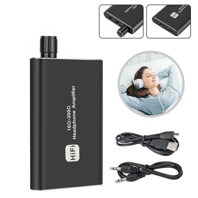 Portable Bass Boost Headphone Amplifier For HiFi Audio Gaming Headsets 5