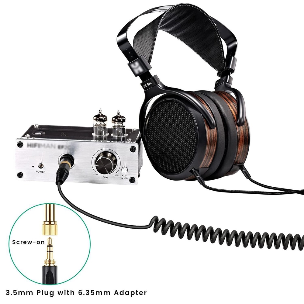 HIFI OFC Headphone Cable for HIFIMAN HE400i HE560 HE1000 with 3.5mm & 6.35mm Adapter
