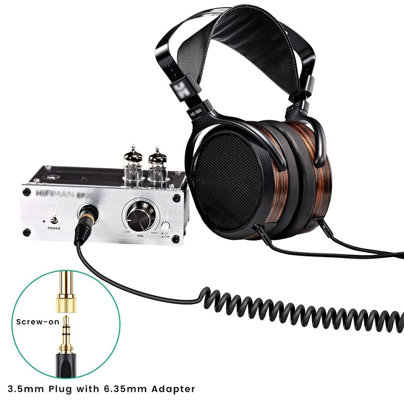 HIFI OFC Headphone Cable for HIFIMAN HE400i HE560 HE1000 with 3.5mm & 6.35mm Adapter