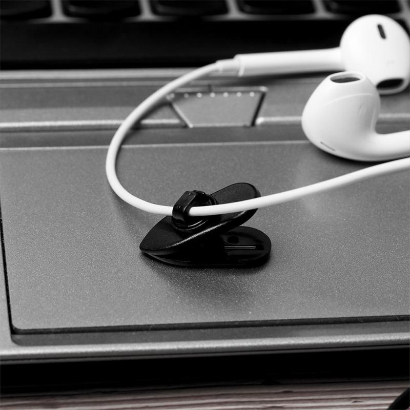 Rotating Headphone Cable Clip Set For Earphones Clothing Mount Holders 0
