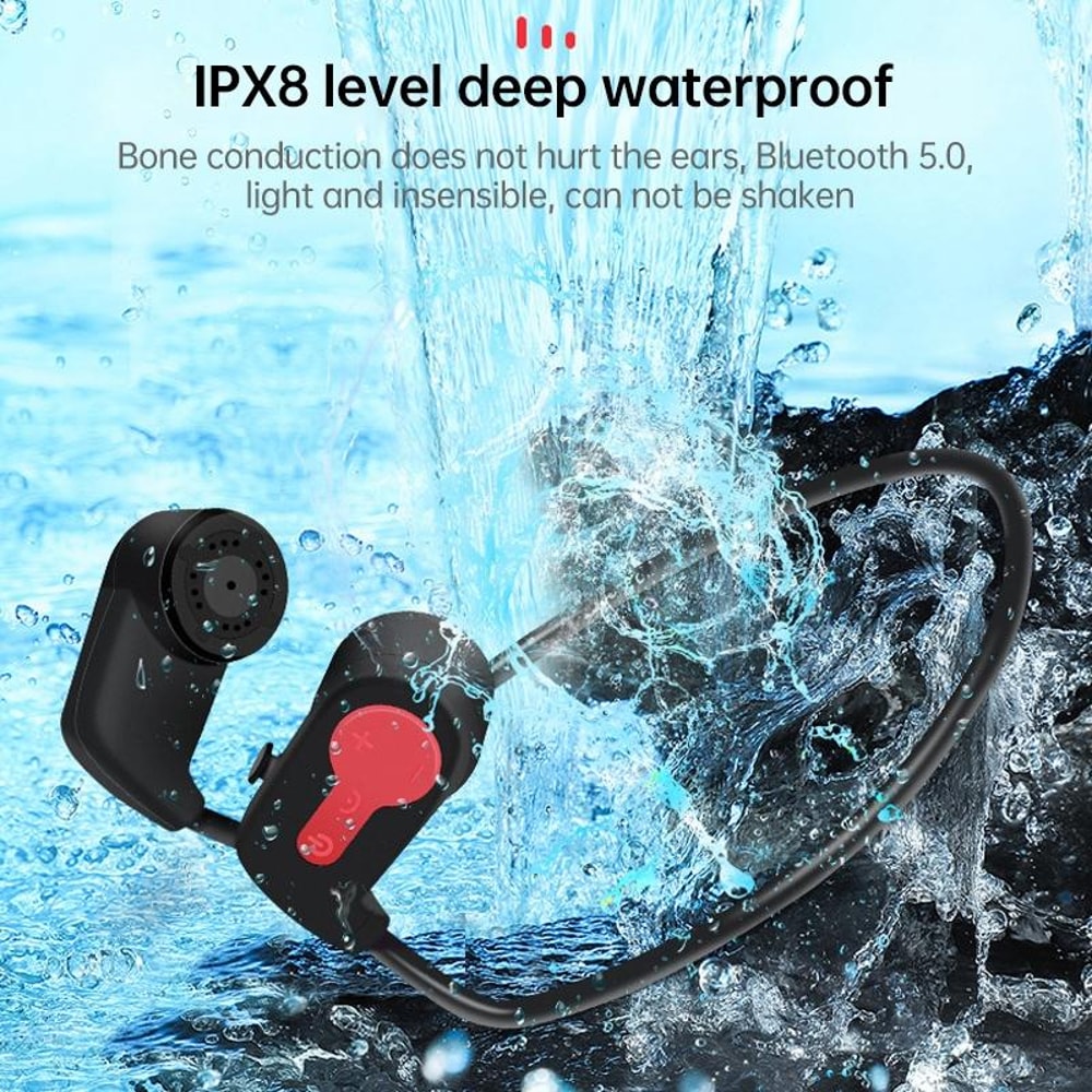 K3 Bone Conduction Bluetooth 50 Waterproof Wireless Sports Headphones With 16GB Storage 9