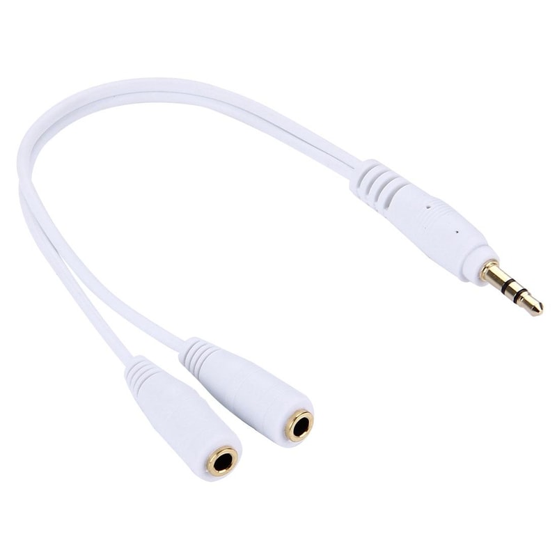 Dual 35mm Headphone Splitter Adapter For Phones Tablets Car Stereo 1