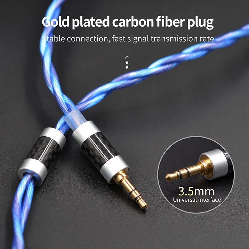 KZ 498 Core 2Pin Headphone Upgrade Cable With 35mm Plug For Clear HiFi Sound 3