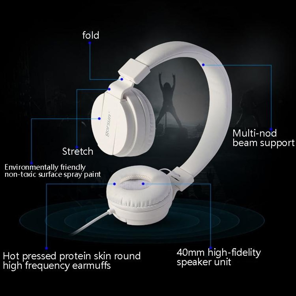 Gorsun GS 778 Wired Kids Headphones With HiFi Bass Sound Foldable Comfort Design 2
