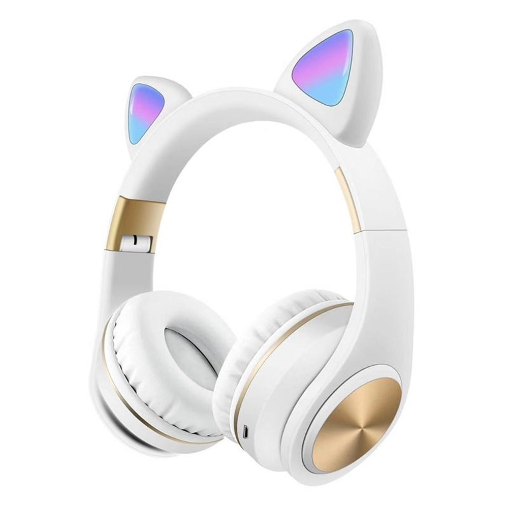 RGB Cat Ear Bluetooth Gaming Headset With Wireless Audio LED Light For Kids Teens Gamers 0