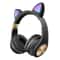 RGB Cat Ear Bluetooth Gaming Headset With Wireless Audio LED Light For Kids Teens Gamers 12