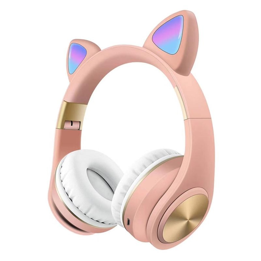 RGB Cat Ear Bluetooth Gaming Headset With Wireless Audio LED Light For Kids Teens Gamers 15