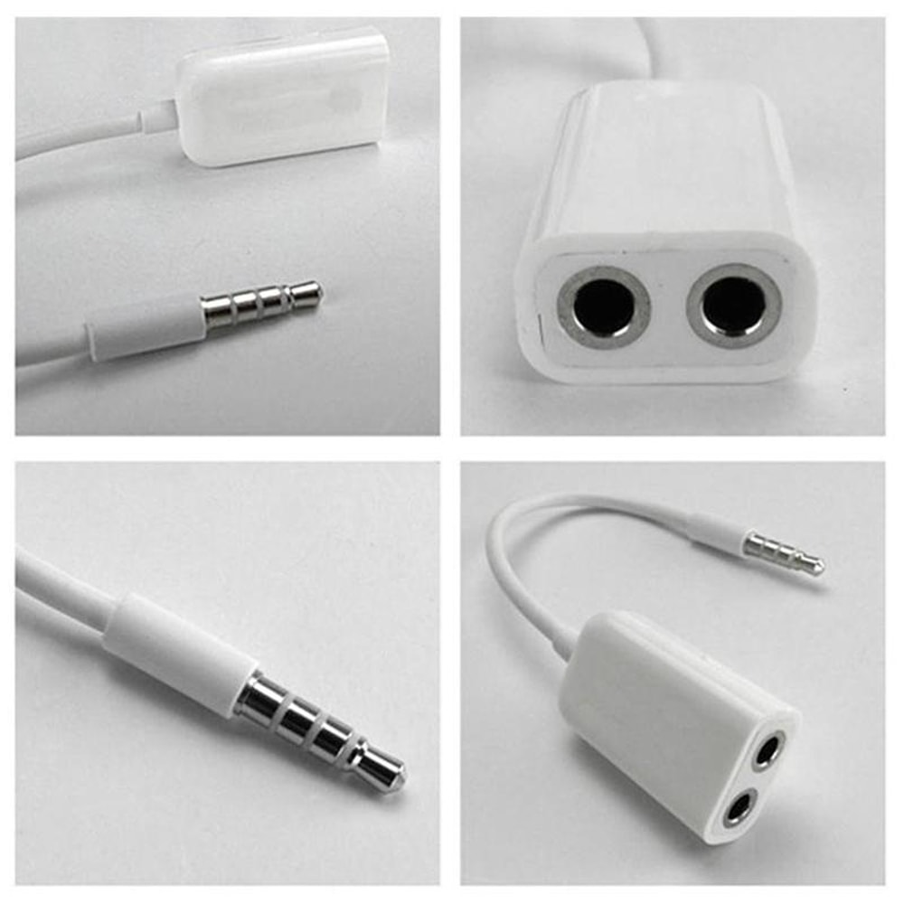Dual 35mm Headphone Splitter Cable For Phones Tablets Car Stereo Audio Sharing 4