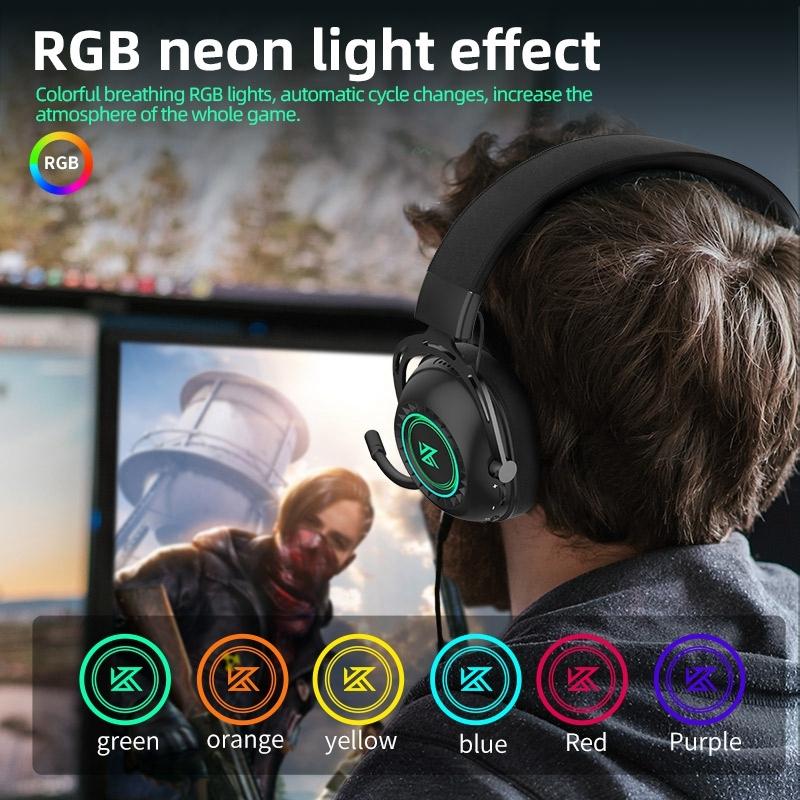 KZ GP20 Wireless Gaming Headset With RGB Lights Bluetooth 50 24G Low Latency Audio 1