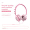 Kids Cartoon Wired Headphones With Mic Bass Sound For School Travel Tablets 5