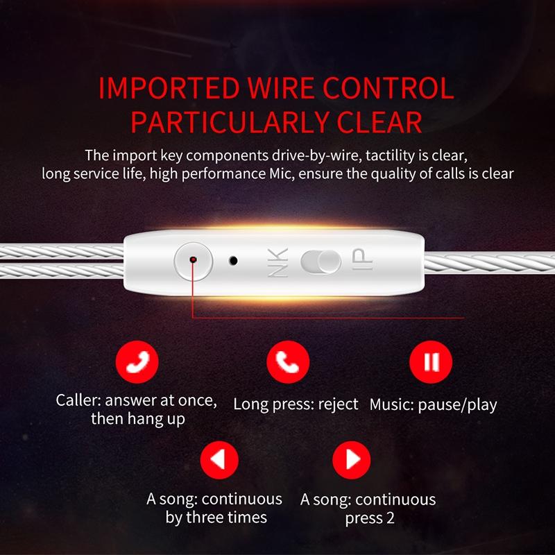 QKZ CK5 HiFi In Ear Headphones With Noise Reduction And Deep Bass Sound 2