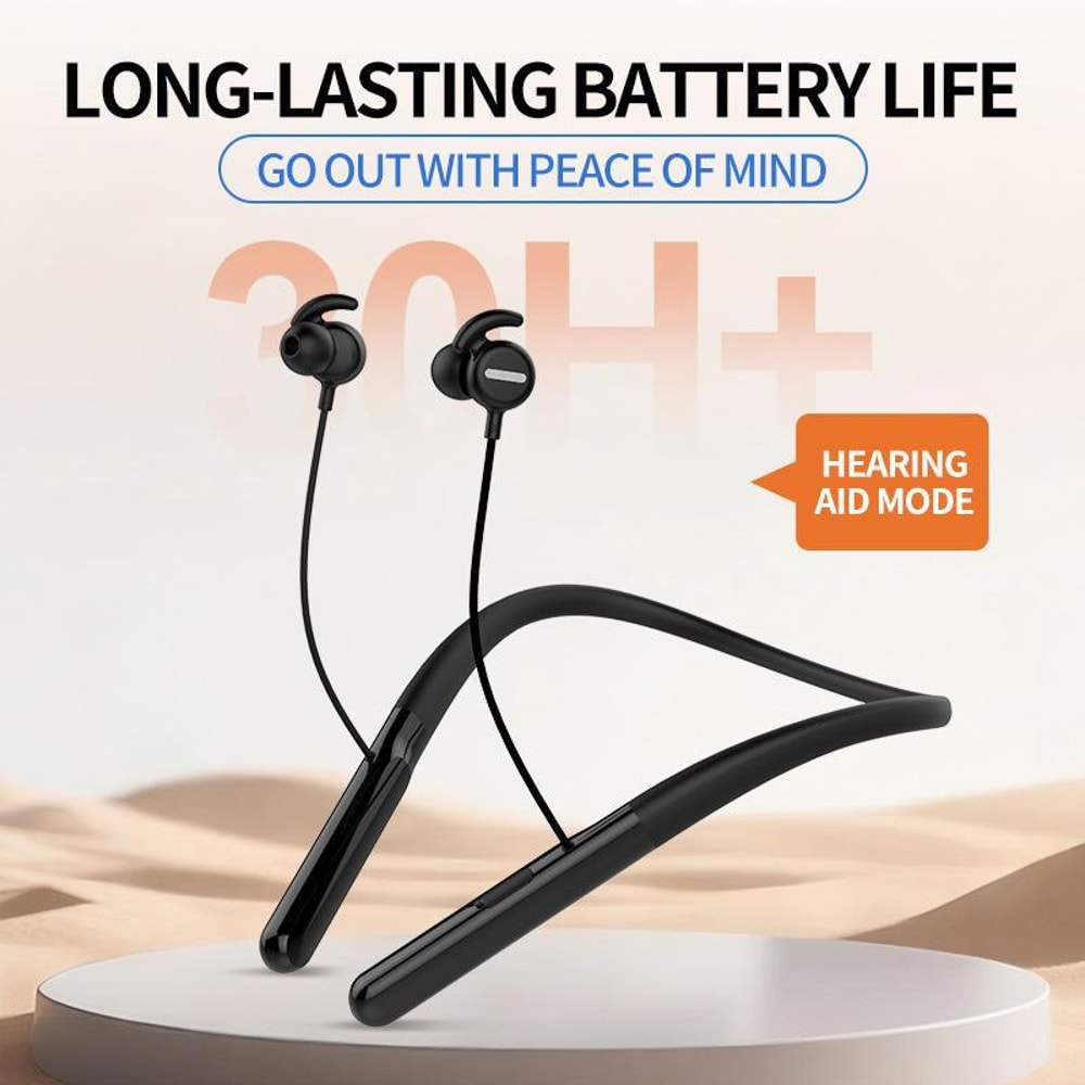 Smart 16 Channel Bluetooth Hearing Amplifier Headphones With Noise Reduction Neckband Comfort 1