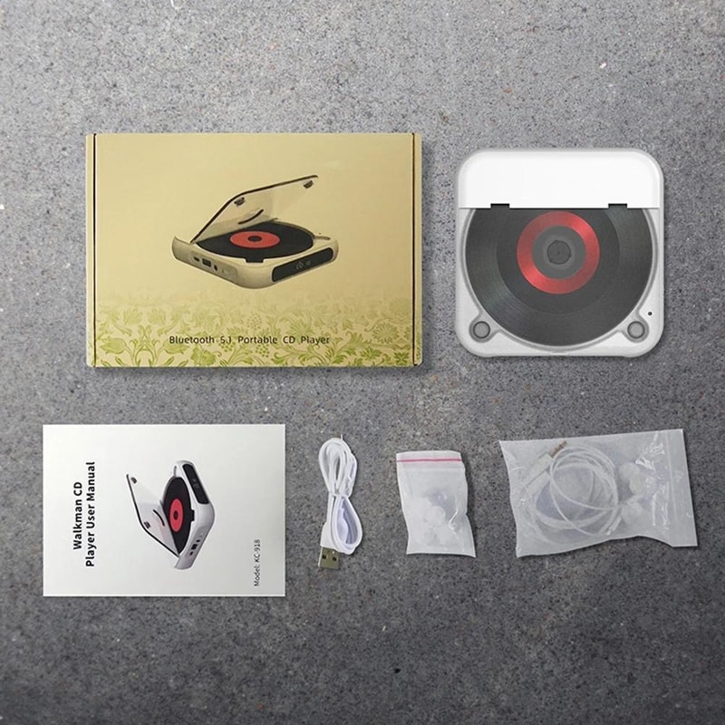 Kecag KC 918 Portable Bluetooth CD Player With Rechargeable Battery Touchscreen Controls 9