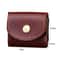 Vintage Leather Earbud Case Mini Headphone Pouch With Velvet Lining Snap Closure 2