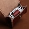 Vintage Leather Earbud Case Mini Headphone Pouch With Velvet Lining Snap Closure 6
