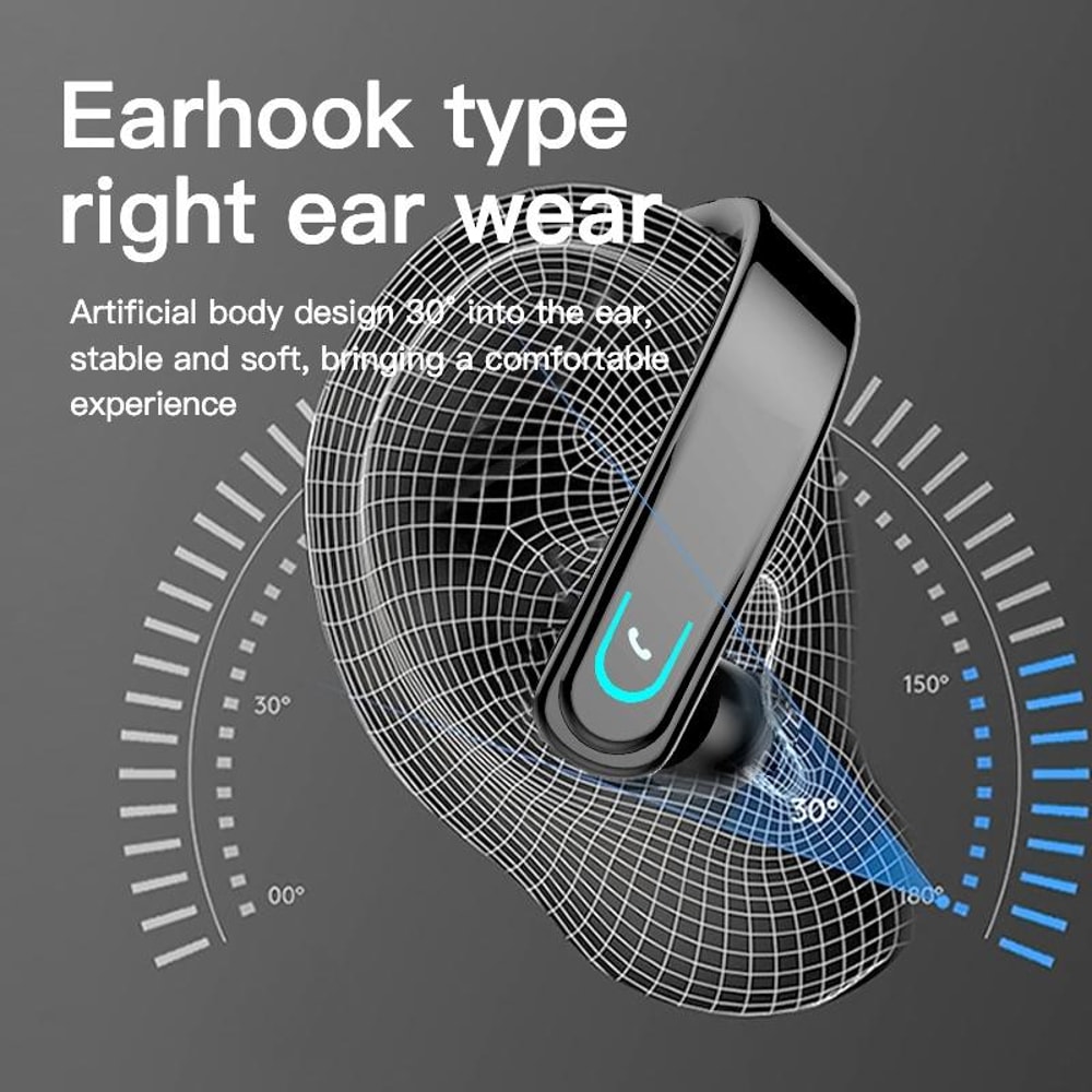 BYX18 Bluetooth 51 Earhook Headset With HD Calls 28H Battery For Sports And Business 7
