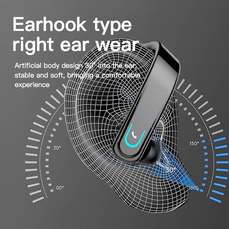 BYX18 Bluetooth 51 Earhook Headset With HD Calls 28H Battery For Sports And Business 7