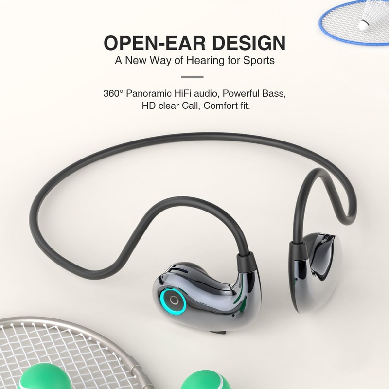 Hileo HI76 Open Ear Bluetooth Headphones For Sports With ENC Noise Reduction IPX5 Waterproof 1