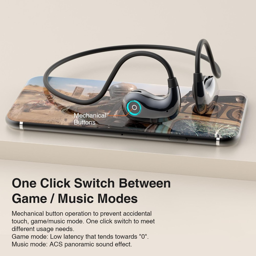 Hileo HI76 Open Ear Bluetooth Headphones For Sports With ENC Noise Reduction IPX5 Waterproof 3