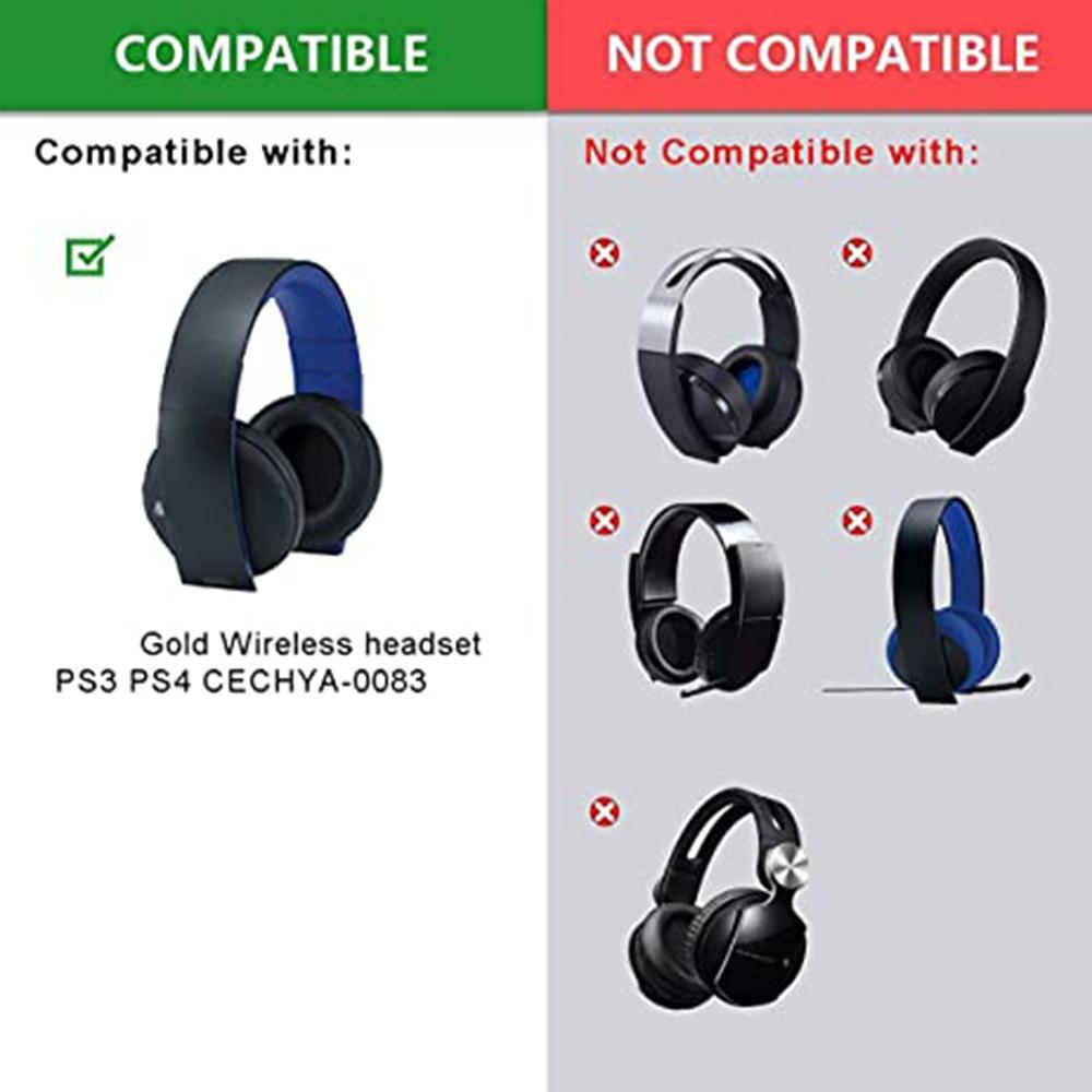 Soft Replacement Ear Pads For PS4 Gold Wireless Headset Comfortable Noise Isolating Earmuff Covers 3