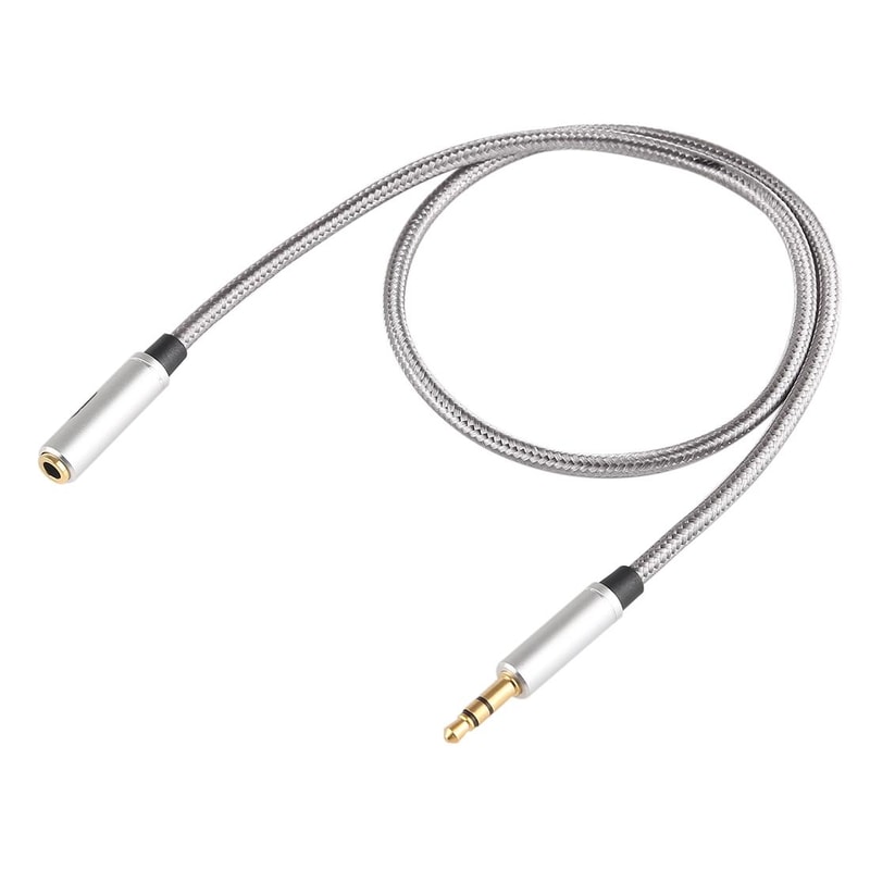 EMK Braided 35mm Audio Extension Cable With Gold Plated Connector For Headphones Speakers Laptops 2