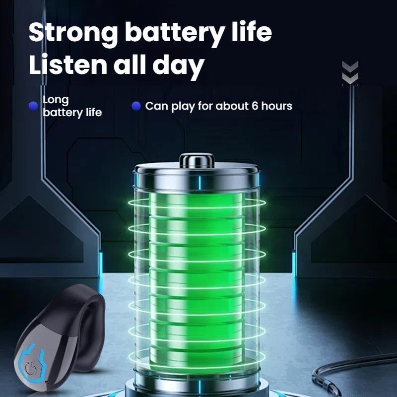 Bluetooth 54 Sports Earbuds Clip On Single Ear Headset With IPX5 Waterproof 8H Playtime 9