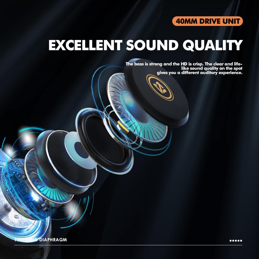 A8 RGB Gaming Wireless Headset With Noise Reduction Mic 45H Battery 7