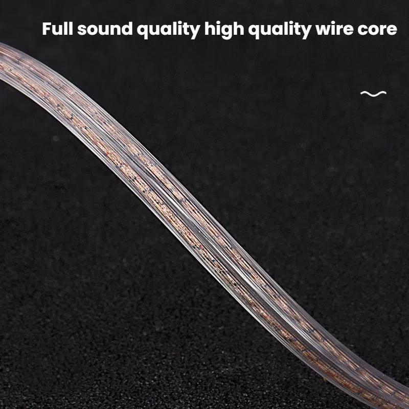CVJ 078mm 2 Pin Universal IEM Cable With Mic Oxygen Free Copper Audio Upgrade Cable 2