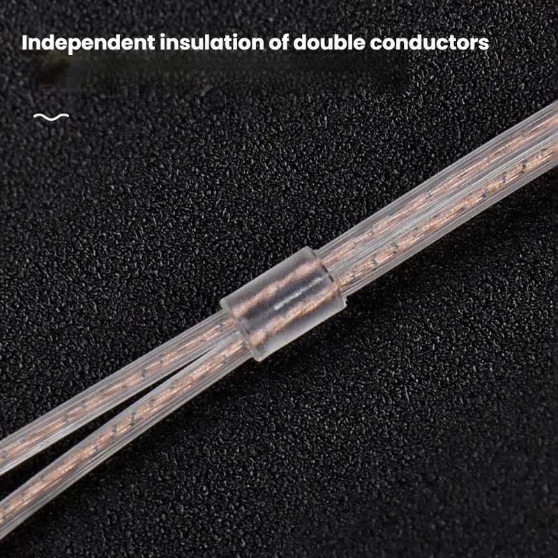CVJ 078mm 2 Pin Universal IEM Cable With Mic Oxygen Free Copper Audio Upgrade Cable 4