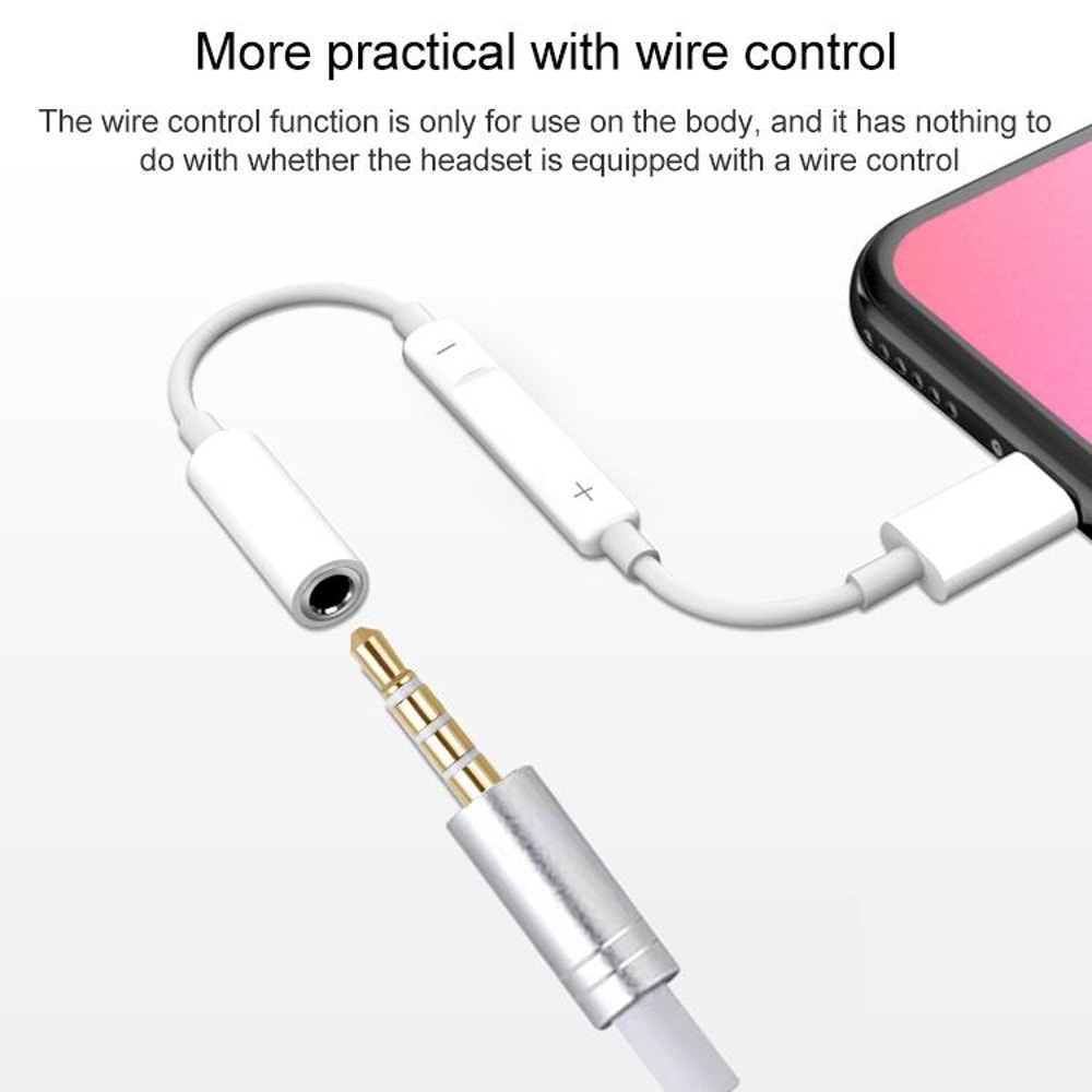 Bluetooth Audio Adapter For IPhone With 35mm Headphone Jack Call Control 3