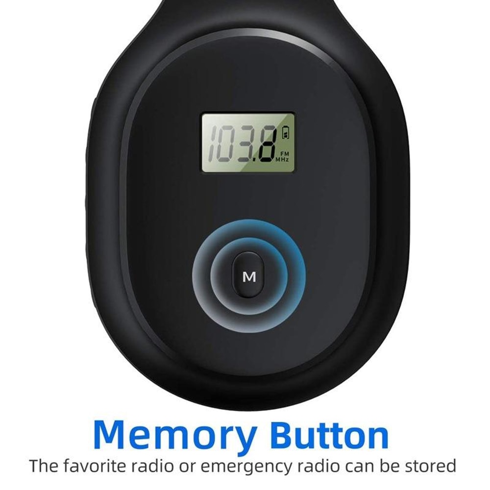 A8 Rechargeable FM Radio Headphones With LCD Display Foldable Memory Foam Design 2