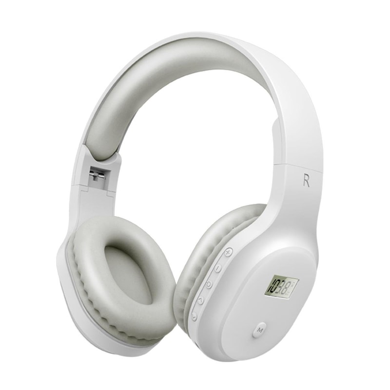 A8 Rechargeable FM Radio Headphones With LCD Display Foldable Memory Foam Design 1