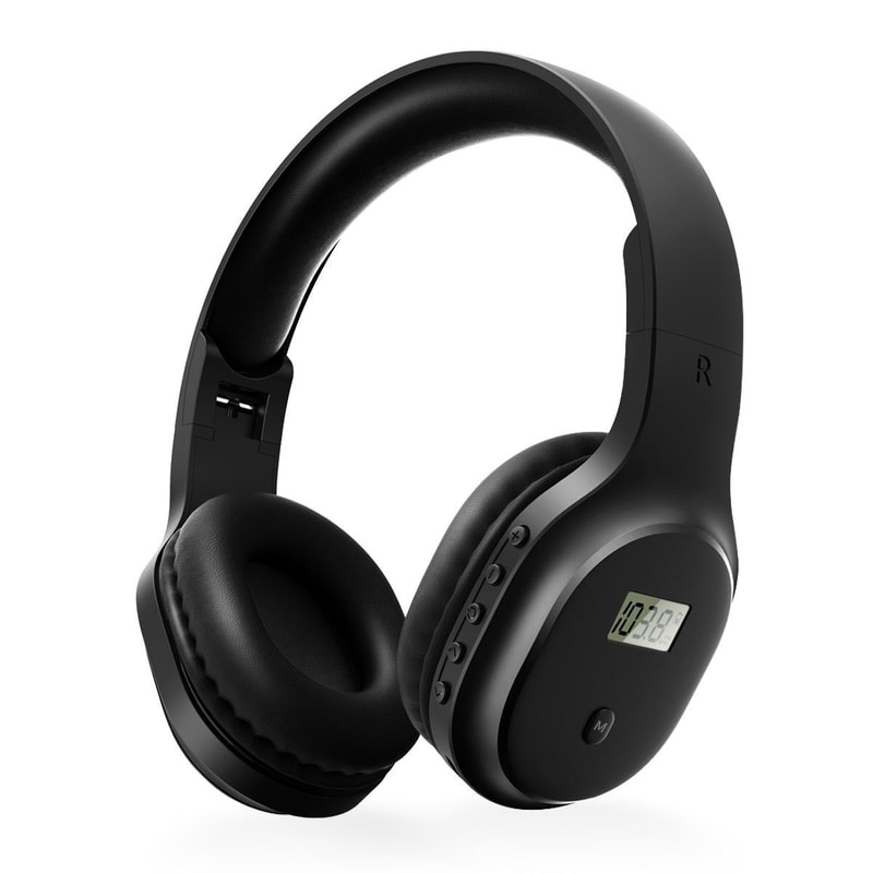 A8 Rechargeable FM Radio Headphones With LCD Display Foldable Memory Foam Design 9