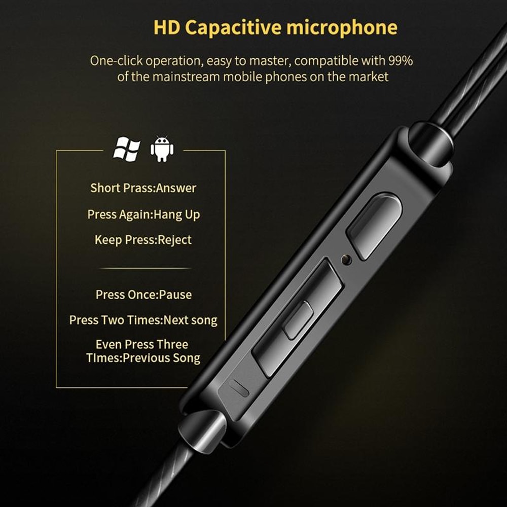 QKZ CK3 HiFi In Ear Earbuds With Deep Bass Noise Isolation And HD Microphone 1